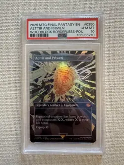 Aettir and Priwen (Borderless) Foil M0350 Final Fantasy MTG Magic PSA 10 - Image 1