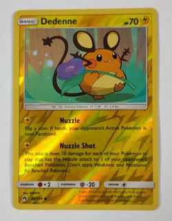 Dedenne 84/214 Reverse Holo Lost Thunder Pokemon Card LP - Image 1