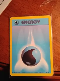 Miscut Pokemon Card Water Energy Base Set #102 - Image 3