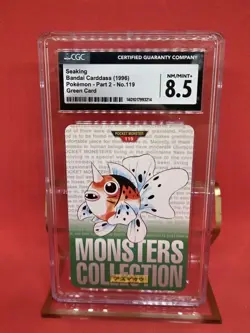 1996 Pokemon Monsters Collection Seaking Carddass Green Card # 119 CGC 8.5 NM - Image 1