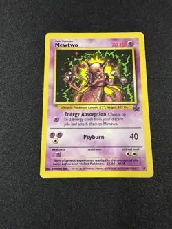 Pokemon Card - Mewtwo WoTC Black Star Promo 14 Non-Holo - HP - Image 1