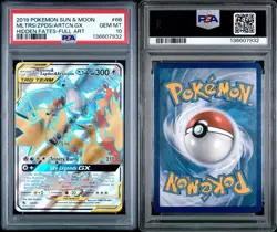 PSA 10 Moltres & Zapdos & Articuno GX Full Art Hidden Fates 66/68 Pokemon Card - Image 3