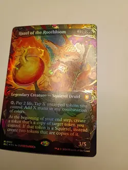 Hazel of the Rootbloom (Borderless) (Raised Foil) Commander: Bloomburrow Foil - Image 1