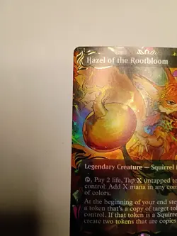 Hazel of the Rootbloom (Borderless) (Raised Foil) Commander: Bloomburrow Foil - Image 4
