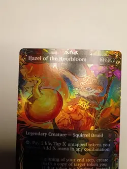 Hazel of the Rootbloom (Borderless) (Raised Foil) Commander: Bloomburrow Foil - Image 5