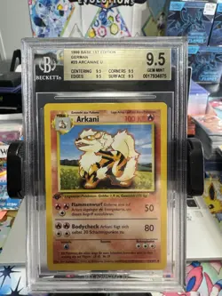 Arkani German 1st Edition 23/102 9.5 Gem Mint BGS Base Set Pokemon Card - Image 1