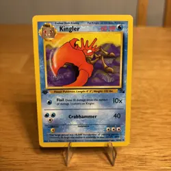 KINGLER 38/62 - 1st Edition Fossil - Uncommon - Vintage Pokemon Card -NM - Image 1