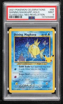 Shining Magikarp (Neo Revelations) Pokemon Celebrations Classic Collection PSA 9 - Image 1