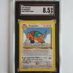 Dragonite #5 Inverted Stamp Error Pokemon Black Star Promo SGC 8.5 NM-MT+ - Image 1