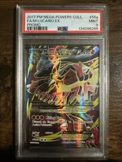 Pokemon M Lucario EX Full Art 55a/111 XY Mega Powers Promo, English, PSA 9 Mint - Image 1