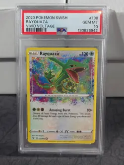 2020 Pokemon Sword & Shield Vivid Voltage #138 Rayquaza PSA 10 Gem Mint - Image 2