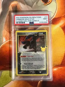 Umbreon Star Celebrations Classic Collection 17/17 PSA Graded 9 Pokemon TCG - Image 1