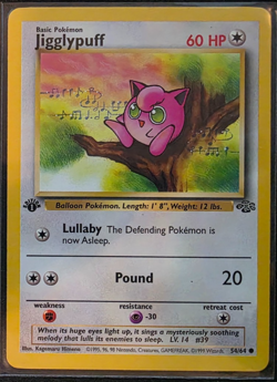 1999 Pokemon Jungle Jigglypuff 54/64 1st Edition LP Lightly Played - Image 3