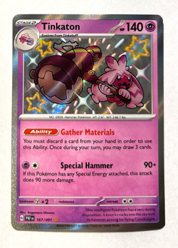 Pokemon Paldean Fates - TINKATON - SHINY ULTRA RARE - 167/091 - NM/M - Image 1