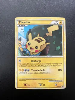 Pokemon TCG: 2010 HGSS Black Star Promo Pikachu HGSS03 Lp Ex - Image 1