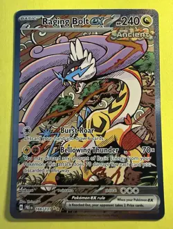 Pokemon ~ Raging Bolt EX 166/131 ~ Prismatic Evolutions SIR ~ Pack Fresh - Image 1