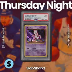 2016 POKEMON XY EVOLUTIONS #51/108 MEWTWO PRE RELEASE STAMP HOLO PSA 9 - Image 1