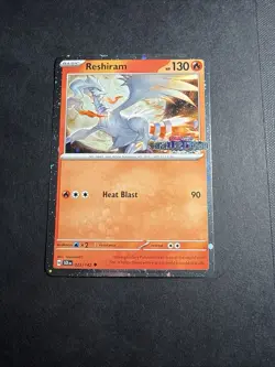 Reshiram 022/142 Pokemon Stellar Crown Stamped Cosmos Holo Promo NM+ - Image 1