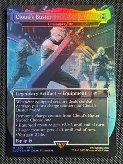 Cloud's Buster Sword / Umezawa's Jitte Borderless Foil Final Fantasy Secret Lair - Image 1