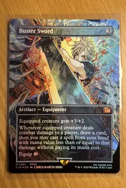 MTG - Buster Sword (Borderless 351) (FOIL) - NM - FINAL FANTASY - Image 1