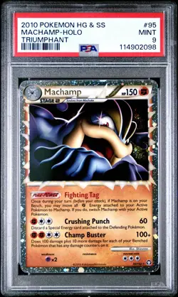 2010 POKEMON TRIUMPHANT MACHAMP PRIME #95 ULTRA RARE PSA 9 MINT #114902098 - Image 1