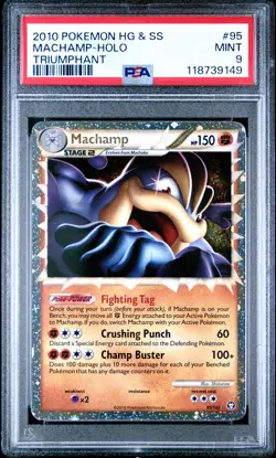 2010 POKEMON TRIUMPHANT MACHAMP PRIME #95 ULTRA RARE PSA 9 MINT #118739149 - Image 1