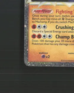 Machamp 95/102 Triumphant Ultra Rare Holo Pokemon Card LP - Image 5