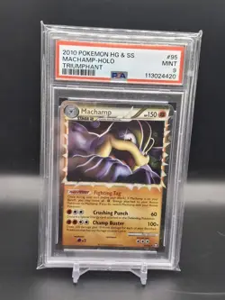 2010 POKEMON TRIUMPHANT MACHAMP PRIME #95 ULTRA RARE PSA 9 MINT #118739149 - Image 1
