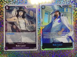 One Piece Card Game: SR OP05-093 Rob Lucci; R Foil OP03-071 Rob Lucci - Image 1