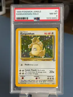 Vintage holo Kangaskhan Jungle 5/64 Pokemon TCG card - PSA 8 NM-MT - Image 3