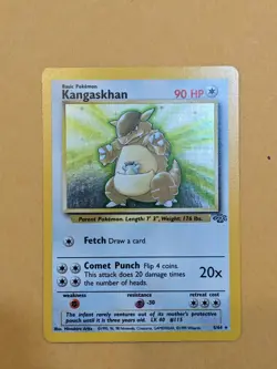 Kangaskhan 5/64 Jungle Holo Pokemon TCG Unlimited Holo Rare WOTC NM - Image 1