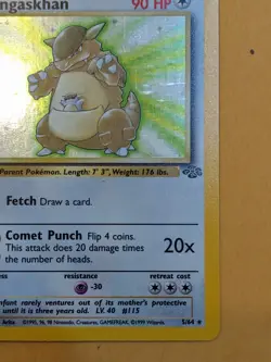 Kangaskhan 5/64 Jungle Holo Pokemon TCG Unlimited Holo Rare WOTC NM - Image 5