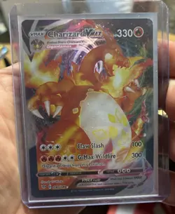 Charizard VMAX 020/189 Swsh03: Darkness Ablaze Holo soft and hard cover included - Image 1