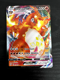 Pokemon Holo Charizard VMAX Darkness Ablaze Ultra Rare Full Art 020/189 NM Card - Image 2