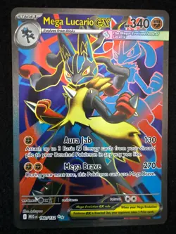 Pokemon TCG Mega Lucario ex 160/132 Mega Evolution- Full Art- Pack Fresh NM/M - Image 1