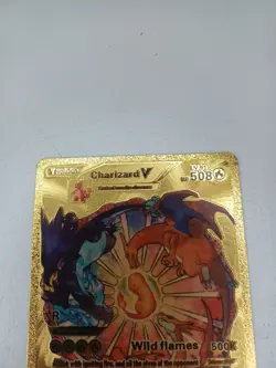 Pokemon Charizard V Evolution 508HP Gold Foil Fan Art Card SMP 26-43 V2 - Image 4