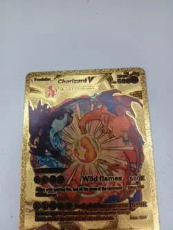 Pokemon Charizard V Evolution 508HP Gold Foil Fan Art Card SMP 26-43 V2 - Image 5