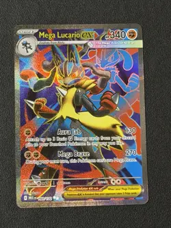 Pokemon TCG Mega Lucario ex 160/132 Me01: Mega Evolution Ultra Rare Holofoil NM - Image 1