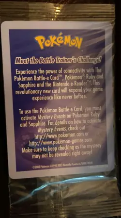 Gentleman Nils Pokemon 2003 Promo NEW SEALED CARD - Image 2