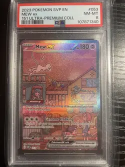 Mew ex 053 Sv: Scarlet & Violet Promo Cards Holo PSA 8 - Image 1