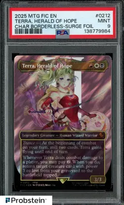 2025 Magic The Gathering Terra Herald Of Hope Char Borderless Surge Foil PSA 9 - Image 1