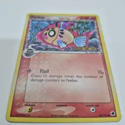 Pokemon Feebas 49/101 Reverse Holo EX Dragon Frontiers Delta Species 2006 - Image 3
