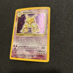 Pokemon TCG Alakazam Base Set 1/102 Holo 1999-2000 Wizards Base Set LP - Image 1