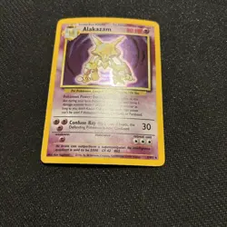 Pokemon TCG Alakazam Base Set 1/102 Holo 1999-2000 Wizards Base Set LP - Image 2