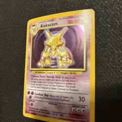 Pokemon TCG Alakazam Base Set 1/102 Holo 1999-2000 Wizards Base Set LP - Image 5