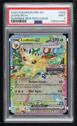 Leafeon ex (Surprise Box Promo) Pokemon Prismatic Evolutions PRE PSA 9 MINT - Image 1