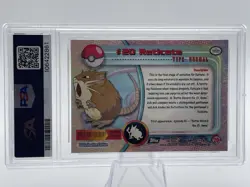 1999 Topps Pokemon - Raticate #20 - Topps T.V. Series - Black Logo - PSA 9 Mint - Image 3