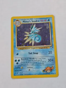 2000 Pokemon TCG - Misty's Seadra 9/132 - Gym Heroes Unlimited - Holo Rare - Image 1