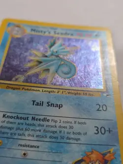 2000 Pokemon TCG - Misty's Seadra 9/132 - Gym Heroes Unlimited - Holo Rare - Image 2