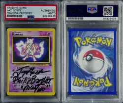 1999 Pokemon Movie Mewtwo WOTC Black Star Promo PSA/DNA Authentic Auto Jay Goede - Image 3